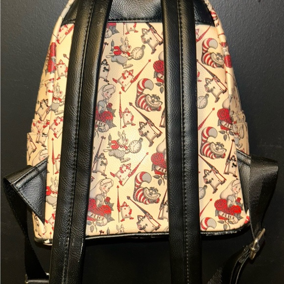RARE Loungefly Disney Alice in Wonderland Tattoo AOP Mini Backpack - Picture 4 of 13
